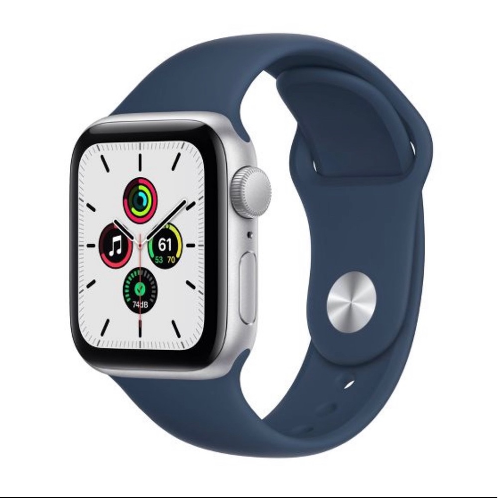*UNOPENED* Apple Watch SE 40 mm - Silver Aluminum Case / Abyss Blue Sport Band